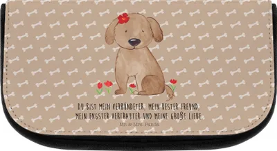 Produktbild von Mr. & Mrs. Panda kosmetiktäschchen Hund Dame - Hundeglück - Geschenk, Liebenswert, Lieb, Organizer, Tasche, Sprüche, Hunde, Verliebt, kosmetik, Necessaire, Liebe
