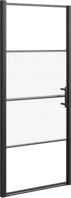Obrázek produktu pro sprchové dveře vidaXL 91x195 cm Polomatné tvrzené sklo černé