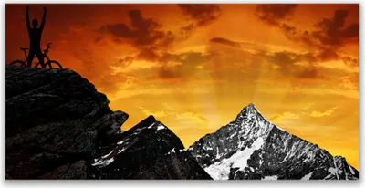 Produktbild von Glasbilder 120x60 Wandbild Druck auf Glas Gebirge Landschaft