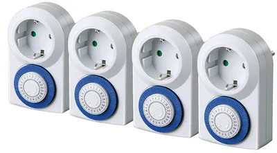 Produktbild von Set - brennenstuhl 4er Tageszeitschaltuhr MMZ 20, IP20, weiß