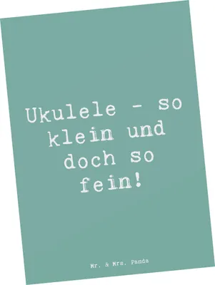 Produktbild von Mr. & Mrs. Panda Postkarte Spruch Zauberhafte Ukulele - Meeresbrise - Geschenk, Musik, Grußkarte, Fotokarte, Lernen, Instrument, Hawaii, Saiten, Spaß, Musiker, Lieder
