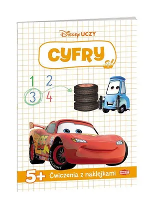 Obrázek produktu pro Kniha Disney učí. Auta Cvičení se samolepkami. Cyfry AMEET