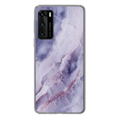 Produktbild von MuchoWow® Handyhülle Schutzhülle Hülle für Huawei P40 Naturstein - Lila - Edelsteine und Mineralien Silikon Softcase Handy Hülle - Handytasche