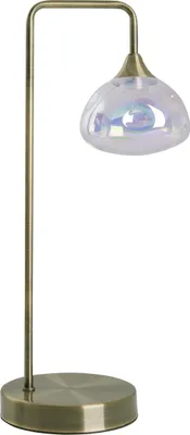 Produktbild von Näve Leuchten LED Tischleuchte "VARNA" H: 45cm LED Tischleuchte "VARNA" H: 45cm Tischleuchten - LED Tischleuchte "VARNA" H: 45cm, Tischlampe im Vintage Style, aus Metall und Glas in messing, 45 cm hoch, Ø 17,5 cm, inkl. LED – Schnurschalter