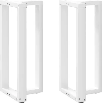Zdjęcie produktu dla Nogi do stołu barowego w kształcie litery T 2 szt. Białe 50x35x(90-91) cm Stal