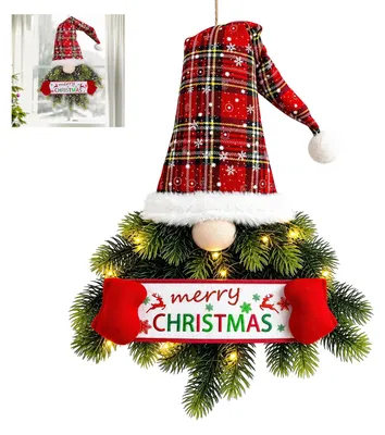 Weihnachtskranz 33 cm LED batteriebetrieben zum Aufhängen