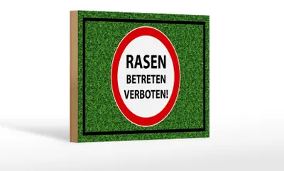 Produktbild von Holzschild Hinweis 18x12cm Rasen Betreten verboten Deko