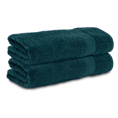 Produktbild von Komfortec 2er Handtücher 50x100 cm Set aus 100% Baumwolle, 470g/m², Frottee, Weich,Petrol