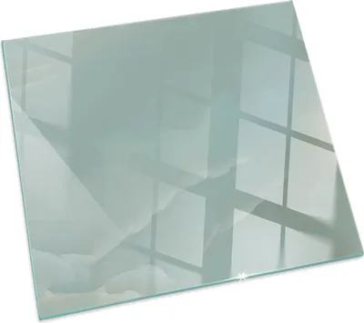 Produktbild von Zart marmoriertes Muster – Glasbodenplatte für – Kaminofen – Kaminplatte Glas – Schutzglas – Funkenschutzplatte –Glasbodenplatte Feuerfeste – Hitzeschutzplatte – Bodenschutz aus Glas – 60x60 cm