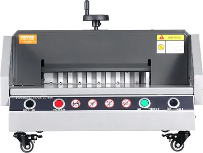 Produktbild von Elektrischer Papierschneider, 13"/330,2 mm Schnittbreite, 1,57"/40 mm Schnittstärke, Tisch-Papierschneidemaschine mit Tastensteuerung, elektrischer Papierschneider für Büro, Schule, Druckerei