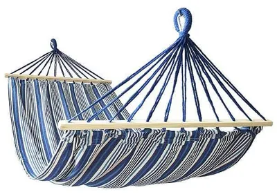 Productafbeelding van Hangmat, 200x100 cm, blauw-wit