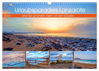 Produktbild von Urlaubsparadies Lanzarote (Wandkalender 2027 DIN A3 quer), CALVENDO Monatskalender