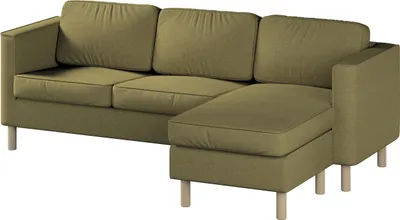 Produktbild von Dekoria Bezug für Pärup 3-Sitzer Sofa mit Recamiere, olivgrün, 235x80x148