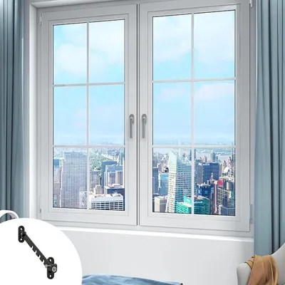 Produktbild von Fenstersicherung für mehrere Fenster - Abschließbar - Edelstahl - 2 Stück