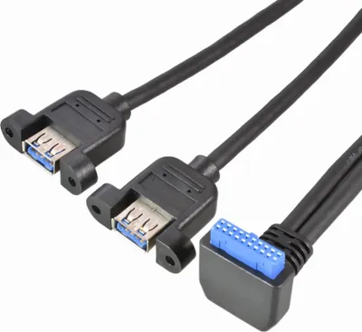 Produktbild von F48 USB 3.0 Verlängerungskabel intern 19polig Pfostenbuchse 19 Polig 2x USB 3.0