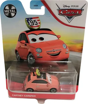 Immagine prodotto di Mattel GRR51 Disney Pixar Cars 2 - Cartney Carsper Fiat 500 auto giocattolo 1:55 per bambini