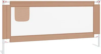 Image de vidaXL Barrière de sécurité pour jeune enfant Taupe 200x25 cm Tissu