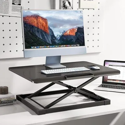 Obrázek produktu pro Ergonomický stůl s nastavitelnou výškou, 65 x 50 cm, černý