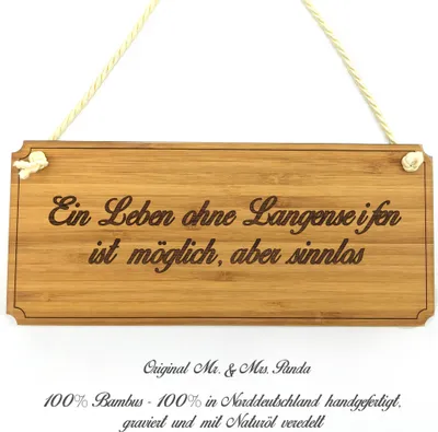 Produktbild von Mr. & Mrs. Panda Schild Langenseifen - Geschenk, Geschenkidee, Shabby, Landhaus, Graviert, Hinweisschild, Werbeschild, Firmenschild, Türschild Holz, Infotafel