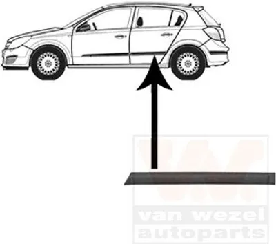 Immagine prodotto di VAN WEZEL modanatura decorativa per porta 3745405 posteriore sinistra