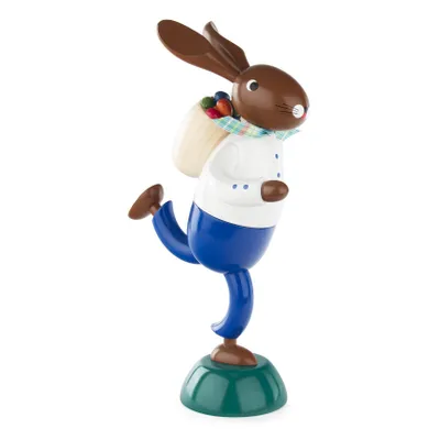 Produktbild von Ostern & Frühjahr Hase Eierdieb groß mit Kiepe und Korb  Breite x Höhe x Tiefe 17 cmx35,5 cmx23 cm NEU
