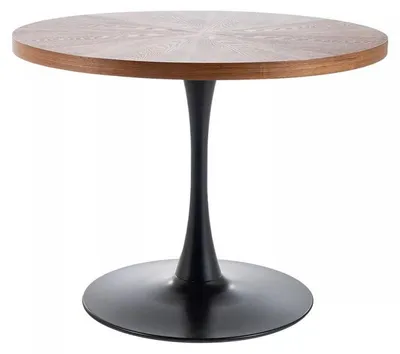 Image de Table ronde "Amadeo" - Marron/Noir - D 100 x H 76 cm