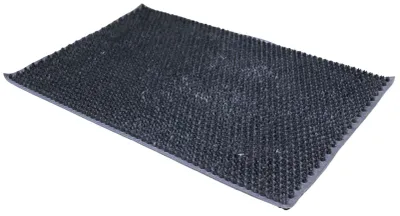 Obrázok produktu pre HOME ELEMENTS Rohožka gumová 40 x 60 cm, umelá tráva šedá