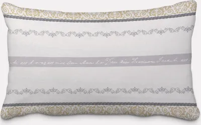 Produktbild von SCHÖNER LEBEN. Kissenhülle Streifen Ornamente ecru grau beige Größe 30x50cm (HxB) 30x50cm (HxB) Größe