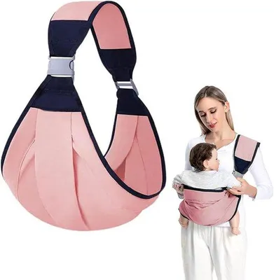 Produktbild von Babytragetasche, weich und atmungsaktiv, atmungsaktiv, verstellbar, Geeignet für Neugeborene und Babys von 3 bis 20 kg, rosa