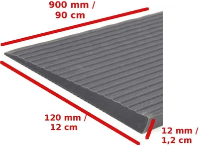 Produktbild von FabaCare Türschwellenrampe Schwellenrampe Rollstuhlrampe Rampe Gummirampe 12 mm x 120 mm x 900 mm