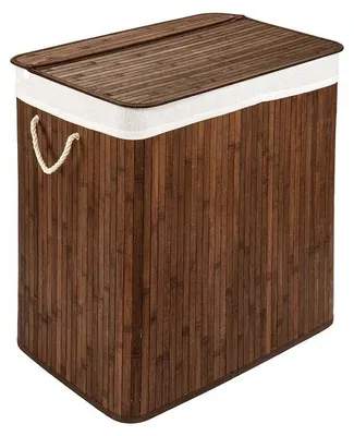 Productafbeelding van Bamboe wasmand met deksel (72 L) en uitneembare waszak