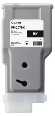 Immagine prodotto di Canon PFI-207 BK - 300 ml - Nero - originale - serbatoio d'inchiostro - per imagePROGRAF iPF680, iPF685, iPF780, iPF785