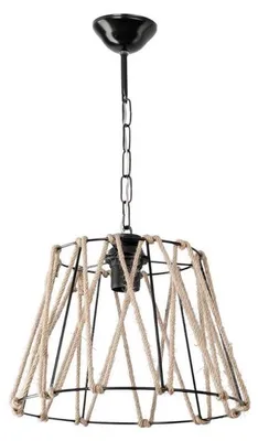 Immagine prodotto di Lampada a sospensione metallo e corda Evren ASZ0881 colore nero