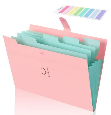 Produktbild von Fächermappe A4 mit 5 Fächern, wasserdicht, PP-Kunststoff, Druckverschluss