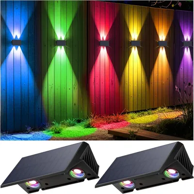 Productafbeelding van Wandlamp op zonne-energie, waterdicht, 2 stuks