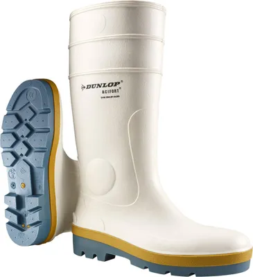 Produktbild von Dunlop Stiefel Acifort Tricolour O4 weiß nach EN ISO 20347:2012 O4 FO SRA, ohne Schutzkappe  Größe 45