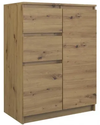 Zdjęcie produktu dla Topeshop 2D2S ARTISAN, Dąb, 2 szuf., Płyta wiórowa, Monochromatyczny, Nowoczesny, Płyta wiórowa