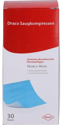 Produktbild von Saugkompressen unsteril 10x10cm Draco, 30 St KOM