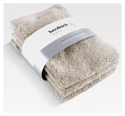 Produktbild von Gästehandtuch 3er Set 30 x 50 cm (Sandgrau) – Weiche und saugstarke Gäste-Handtücher aus 100% natürlicher Baumwolle