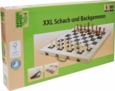 Produktbild von Natural Games Classic Games XXL Schach und Backgammon