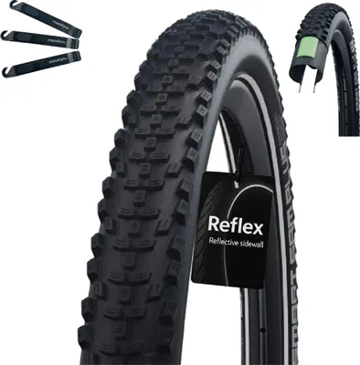 Produktbild von Schwalbe SMART SAM PLUS 1 x Performance E-50 Fahrradreifen DD GreenGuard Schwarz/Reflex 57-622 (29 x 2.25") inkl. maxxi4you Reifenheber