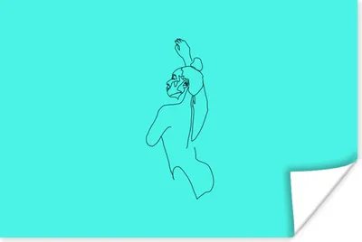 Produktbild von MuchoWow® Poster Linienkunst - Ballett - Frau 120x80 cm - Bilder