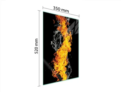 Produktbild von Glasschneidebrett 35x52 FEUER