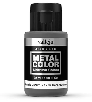 Zdjęcie produktu dla Farba do aerografu Vallejo Metal Colors 703 Dark Aluminium 32 ml
