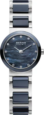 Produktbild von BERING Ceramic Damenuhr grau/blau 10725-787