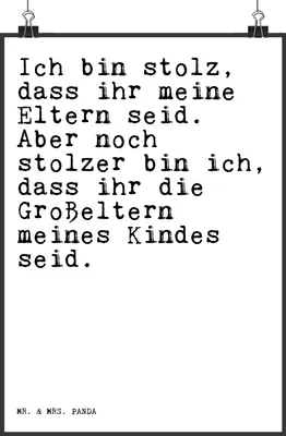 Produktbild von Mr. & Mrs. Panda Bild Ich bin stolz, dass... DIN A3 - Weiß - Geschenk, drucke, wanddeko, Spruch Sprüche Weisheiten Zitate Lustig Weisheit Worte, schöner, stolz, Plakat