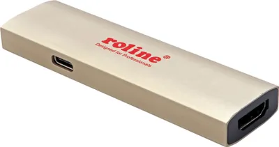Productafbeelding van ROLINE GOLD Adapter, USB-C naar HDMI, zwart/zwart, met PD-ondersteuning (60W)