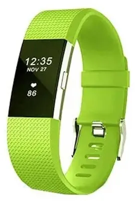 Productafbeelding van Groene polsband geschikt voor Fitbit Charge 2 - Horlogeband - Polsband geschikt voor Fitbit - Fitbit Charge 2 sportband - Groen - Groot - Horlogeband - Exclusief Fitbit - Polsband - CHPN