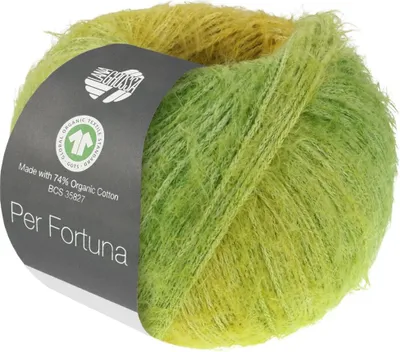 Produktbild von Lana Grossa - Per Fortuna Degrade GOTS 0103 blattgrün moosgrün senfgelb curry