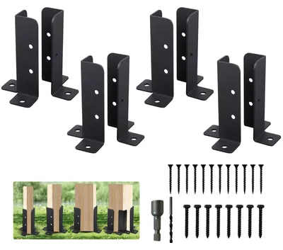 Immagine prodotto di Set di 8 supporti regolabili per recinzioni in legno